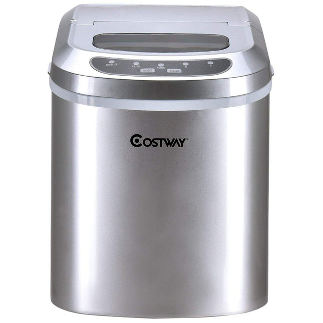 Eiswürfelmaschine Eismaschine Eiswürfelbereiter inkl. Eiswürfelschaufel silber