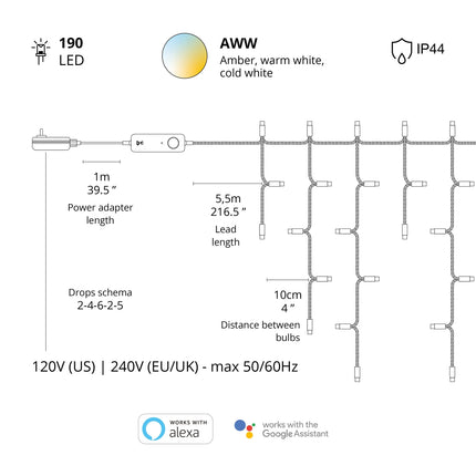Icicle 190 LED AWW Gen.II IP44 Édition Or