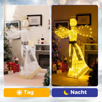 Illuminated Christmas Angel with 100 LED Lights, 150 cm