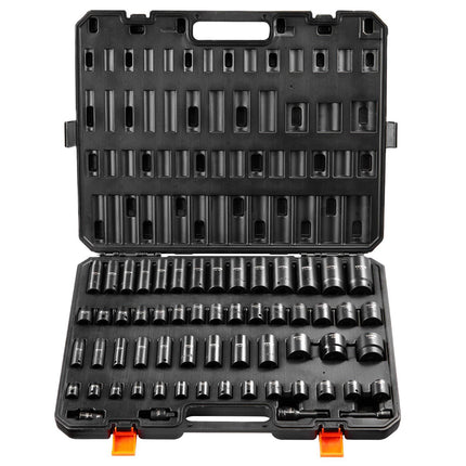 Impact Socket Set, 59-Piece 3/8 and 1/2 Drive Cr-Mo