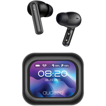 In-Ear TWS Earbuds, ANC, ENC, Ladecase mit Touchscreen, Schwarz