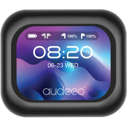 In-Ear TWS Earbuds, ANC, ENC, Ladecase mit Touchscreen, Schwarz