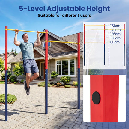 In-Ground Pull Up Bar, 5 Heights, 220 kg Capacity