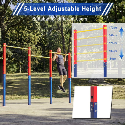In-Ground Pull Up Bar, 5 Heights, Galvanized Steel