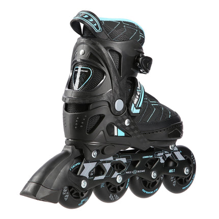 Inlineskates, Schwarz/Blau, Größe M (35-38)