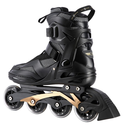 Inlineskates, Schwarz-Gold, Größe 39