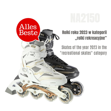 Inlineskates, Schwarz-Gold, Größe 46