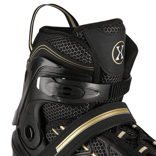 Inline skates, zwart-goud, maat L (39-42)