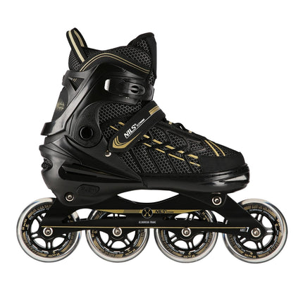 In-Line Skates, Black-Gold, Size XL (43-45)