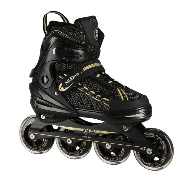 Inlineskates, Schwarz-Gold, Größe XL (43-45)