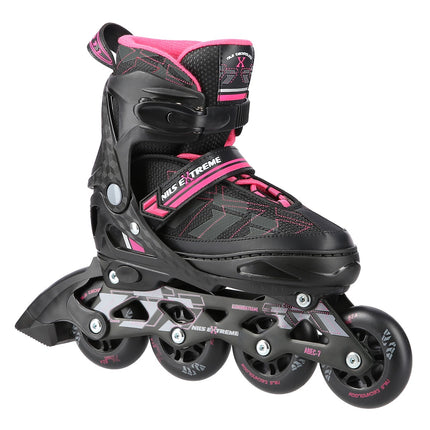 Inlineskates, Schwarz/Pink, Größe M (35-38)