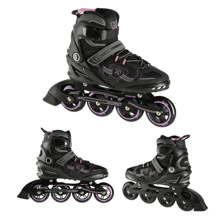 In-Line Skates, Black-Purple, Size 43