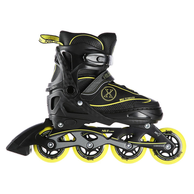 Inlineskates, Schwarz/Gelb, Größe L (39-42)