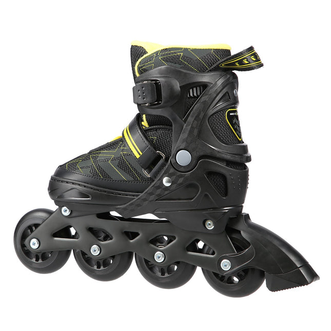Inline skates, zwart/geel, maat L (39-42)