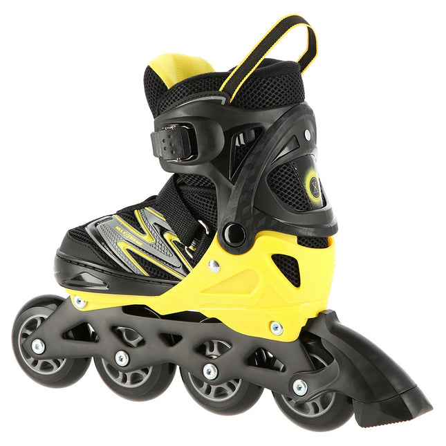 Inlineskates, Schwarz-Gelb, Größe S (31-34)