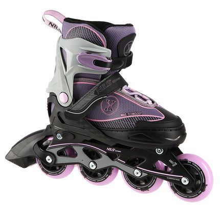 Inlineskates, Grau-Violett, Größe M (35-38)