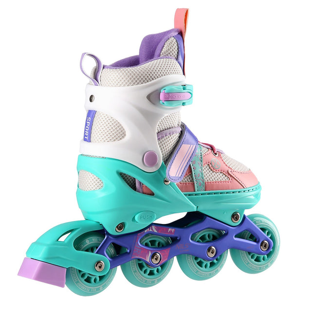 Inlineskates, Weiß-Mint, Größe S (31-34)