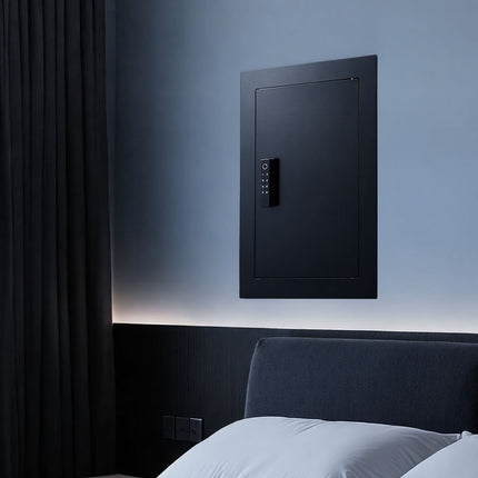 In-Wall Safe, 22-Inch, Fingerprint Keypad, 3-Tier