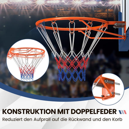 Indoor Basketball Hoop – 45cm Ring, Wall Mount, Orange
