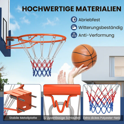 Indoor Basketball Hoop – 45cm Ring, Wall Mount, Orange