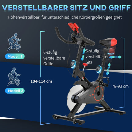 Fahrrad-Heimtrainer, Trainingsgerät 85x46x114 cm