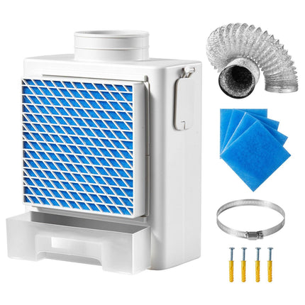 Indoor Dryer Vent Kit 3-In-1, 4 Inch, Water Tray, 4 Filter Pads