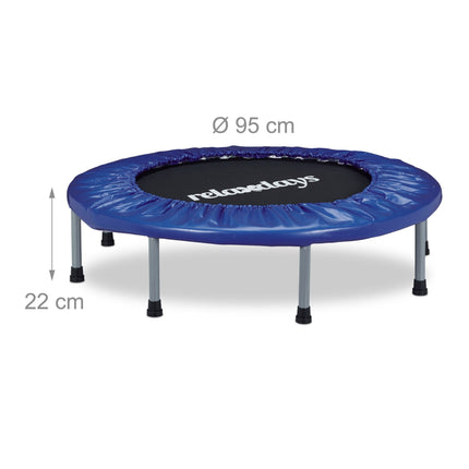 Fitness trampolína do interiéru, Ø95 cm, skládací, protiskluzová