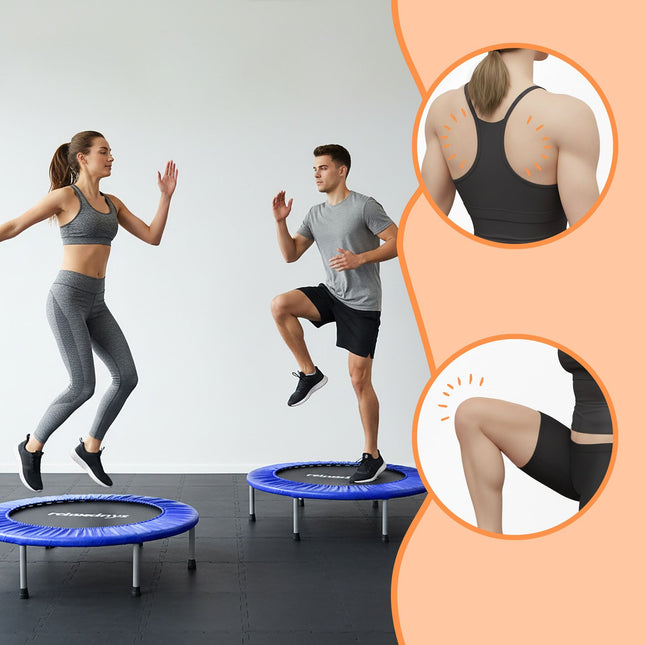 Indoor-Fitnesstrampolin, Ø95 cm, klappbar, rutschfest
