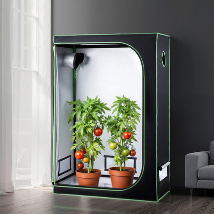 Indoor Grow Tent 120x60x180 cm, 600D Reflective, Window
