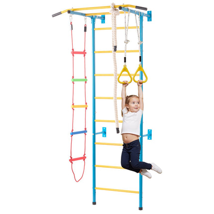 Indoor Jungle Gym for Toddlers, 5-in-1 Climbing Set, 220 lb, Carbon Steel