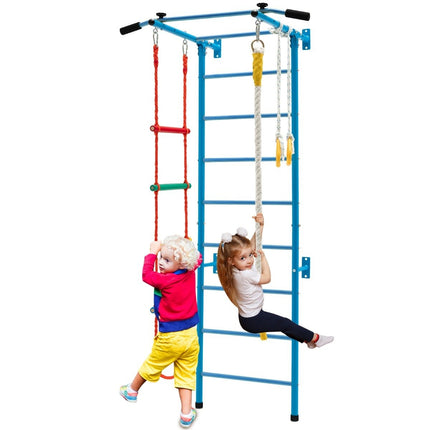 Indoor-Kindertrainingswand-Set mit Leiter und Klimmzugstange