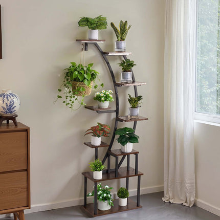 Indoor Plant Stand with Grow Lights, 9-Tier, 160 cm
