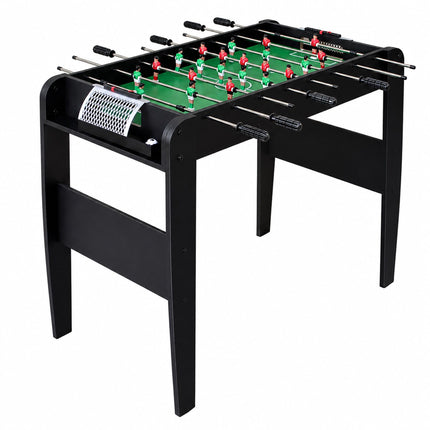 Indoor Table Football with 3 Balls – Black, MDF, 73.5cm