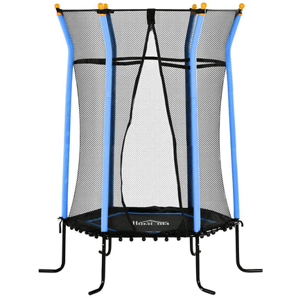 Kindertrampolin für den Innenbereich, Ø163,5 cm, Sicherheitsnetz, Blau