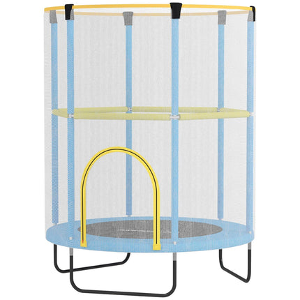 Indoor-Trampolin für Kinder mit Sicherheitsnetz, 140 cm, dunkelblau