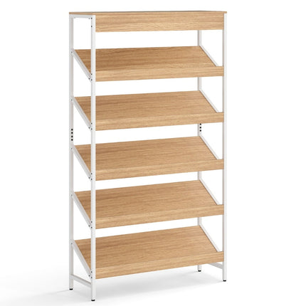 Industrielles 6-stöckiges Bücherregal, Metallrahmen, 161 cm hoch