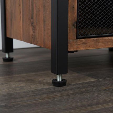 Industrial Bedside Table with Drawer and Shelf