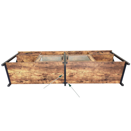 Industrial Black TV Stand with Storage, 180 cm