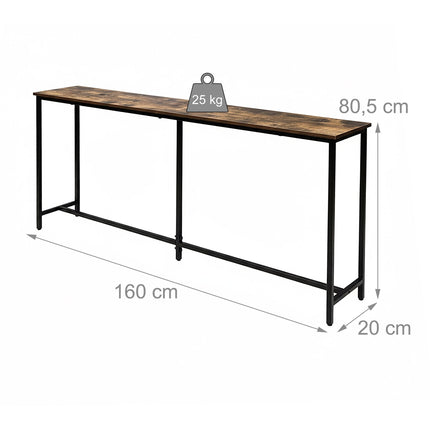 Industrial Console Table, 160 cm, Metal and Wood