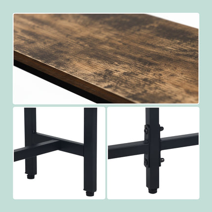 Industrial Console Table, 160 cm, Metal and Wood