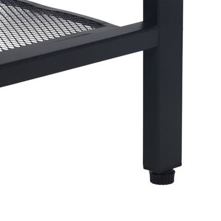 Industrial Console Table, 3-Tier Wood Shelves