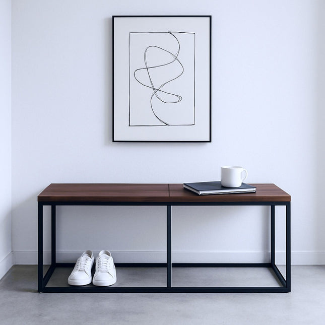 Industrielle Esszimmerbank, 120 cm, für 2 Personen