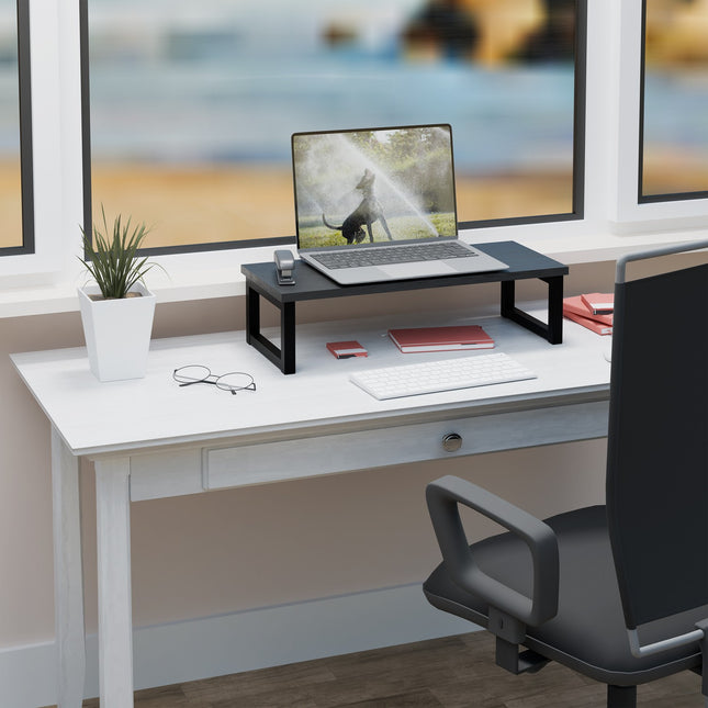Industrie-Monitorständer – Ergonomische Schreibtisch-Erhöhung, Schwarz