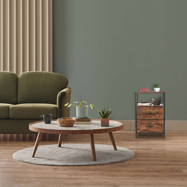 Nachttisch im Industrial Style mit Schublade
