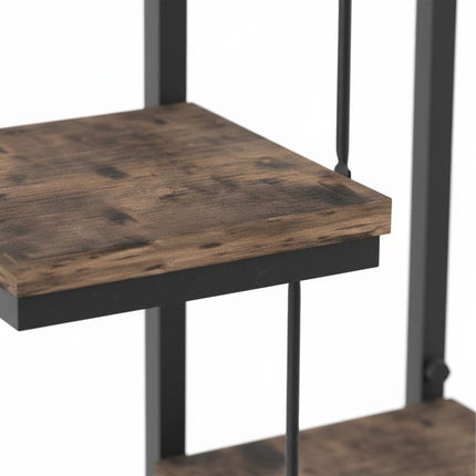 Industrielles Wandregal – Metall und Holzoptik