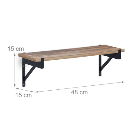 Industrial wall shelf