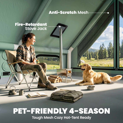 Inflatable 4-Season Tent for 8-10 People, Waterproof