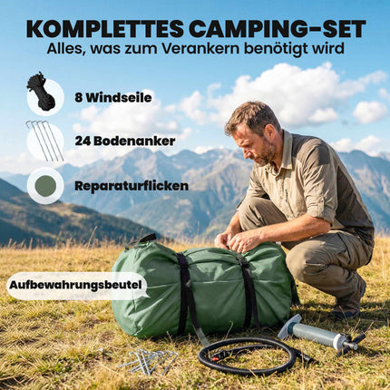 Inflatable 4-Season Tent for 8-10 People, Waterproof