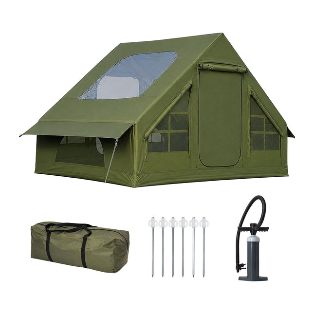Aufblasbares 6-Personen-Zelt, wasserdicht, 420D Oxford-Gewebe