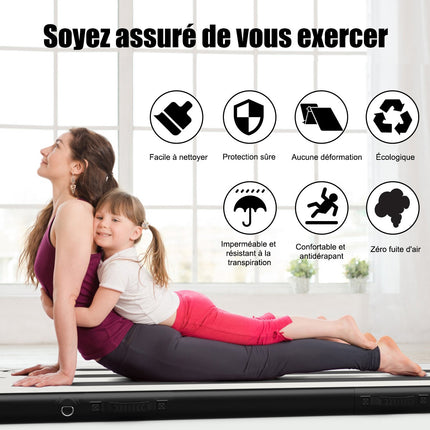 Aufblasbare Air Track Gymnastikmatte 300x100x10 cm, Pumpe